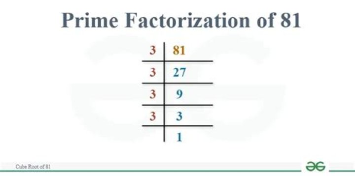 What is the prime power factorization of 81?
