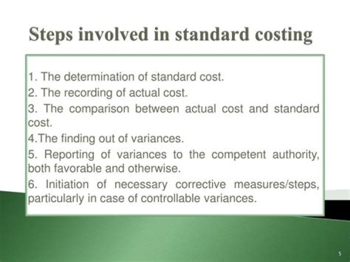 What is the purpose of using standard costs?