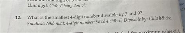 What is the smallest 4 digit number divisible by 7?