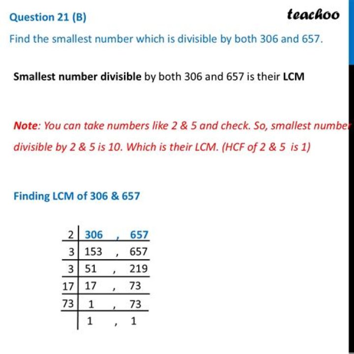 What is the smallest number divisible by 2 and 3?