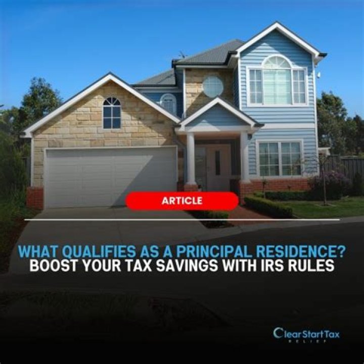 What qualifies as a principal residence?