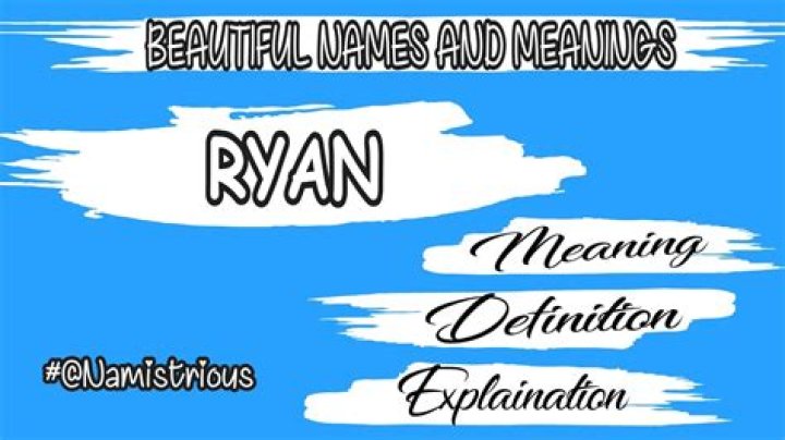 What Ryan means?