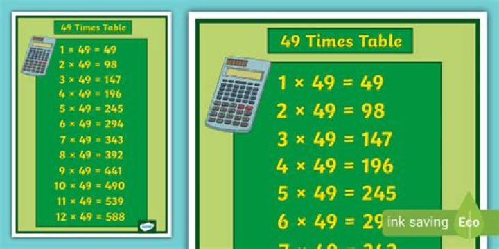 What times what give me 49?