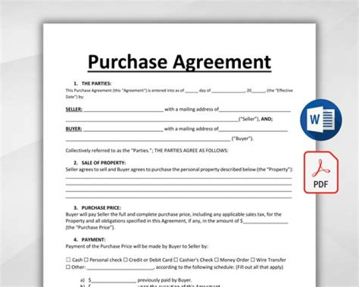 When does a purchase agreement need to be signed?