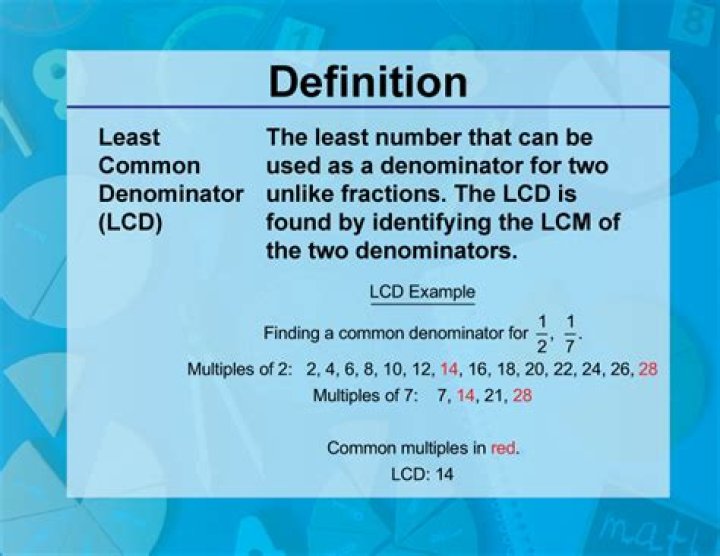 When is the LCD of a number called?