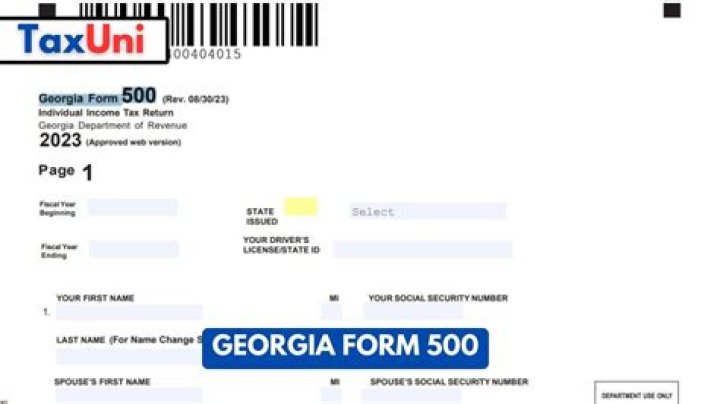 Where do I file Georgia Form 500?