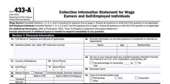 Where do I send Form 433-A?