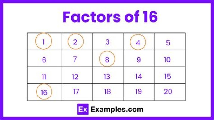 Which is a factor of 16 in this calculator?