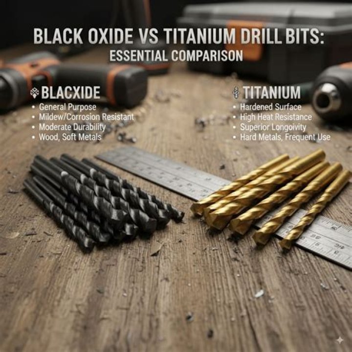 Which is better titanium or black oxide drill bits?