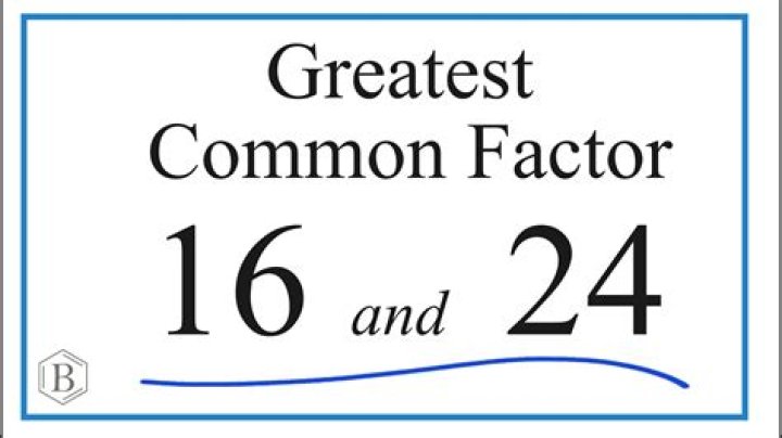 Which is the most common factor for 16 and 24?