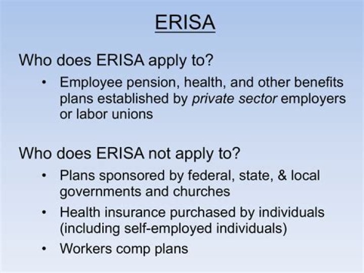 Who does ERISA not apply to?