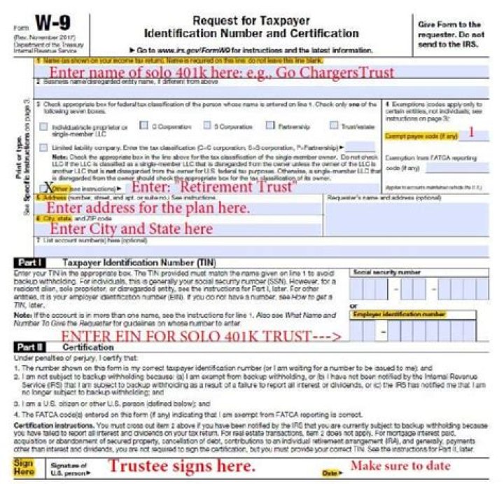 Who is required to fill out a W9?