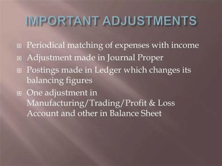 Why are adjustments important in final accounts?