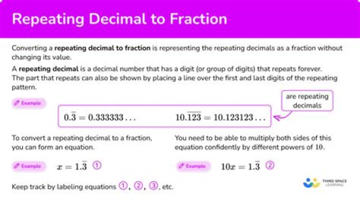 Why do you put repeating decimals over 9?