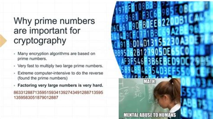 Why prime numbers are important in cryptography?
